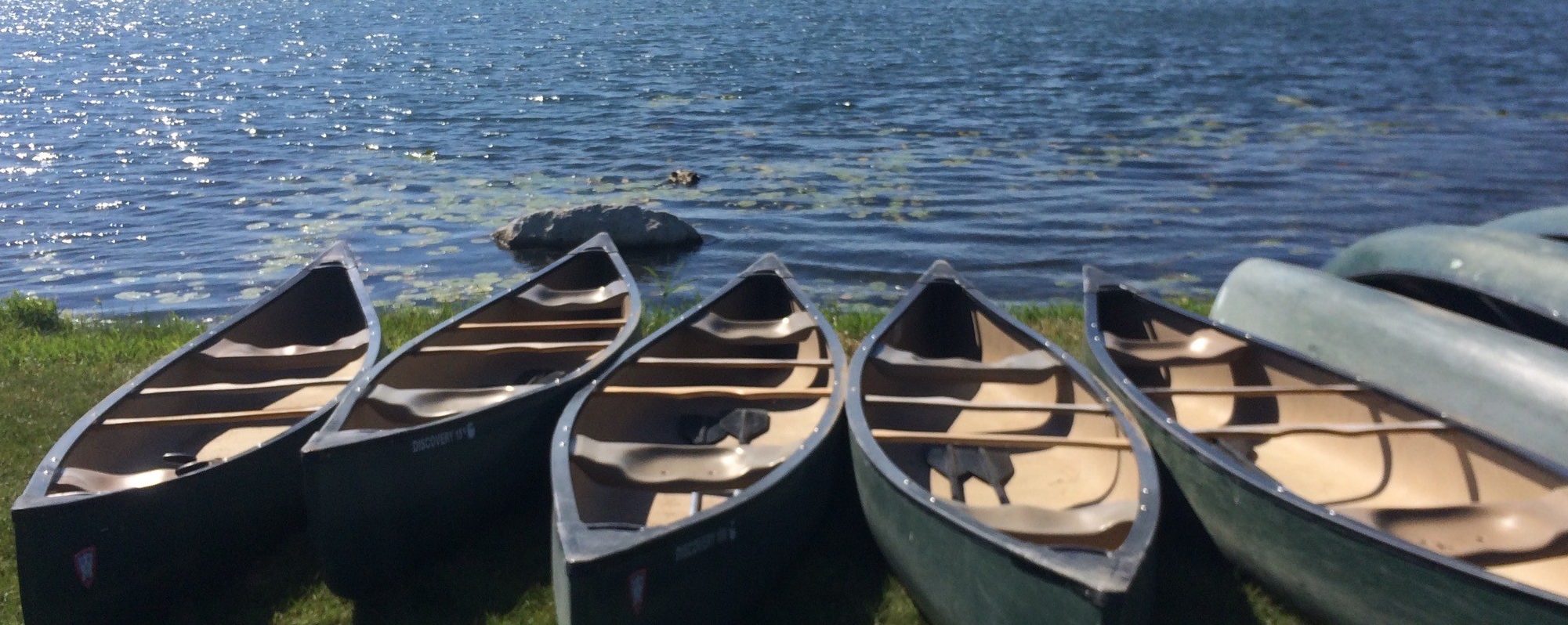 Canoes near the water
