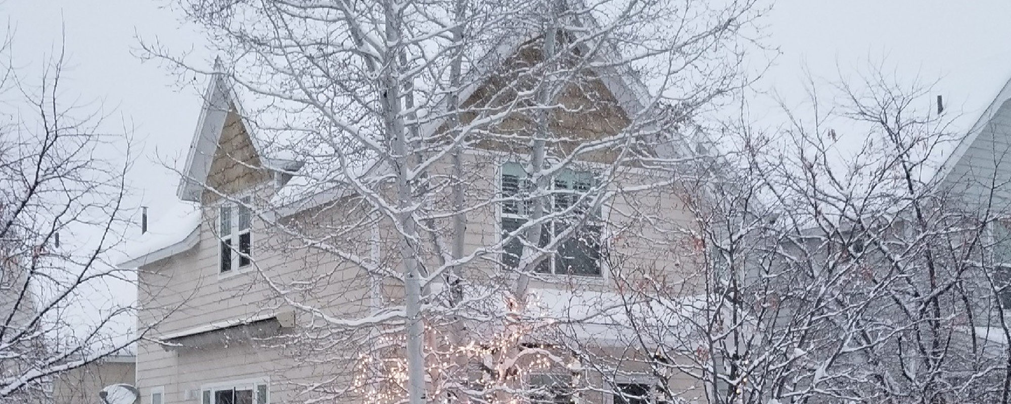 House in Winter Scene